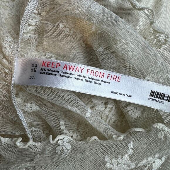 Free People Intimately Sheer Lace Mesh Mock Neck Tank Size M - Picture 8 of 11